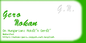 gero mokan business card
